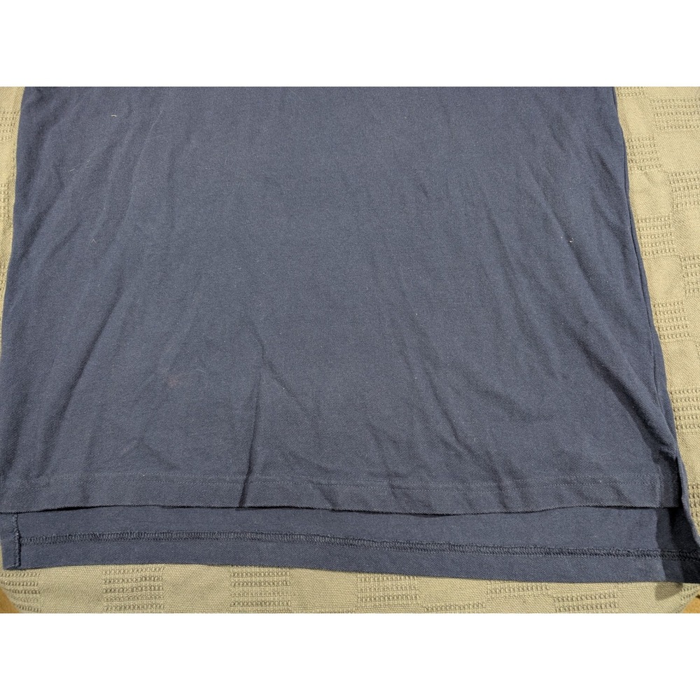 Fruit of the Loom Mens XL Navy Blue Cotton Pique Polo Shirt Tipped Collar - Picture 4 of 8